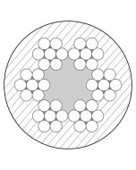 ummanteltes verzinktes Stahldrahtseil, 6x7 PVC klar nach EN